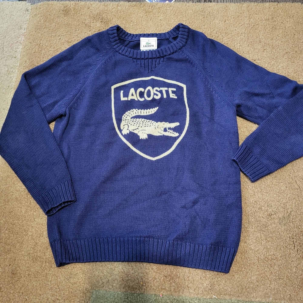 Lacoste Boy's Navy Crewneck Sweater